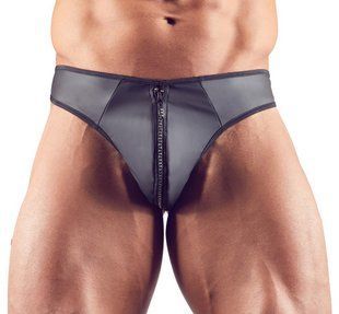 Чоловічі стрінги зі стразами по блискавці Sven Joy Ment Men's String, чорний, M