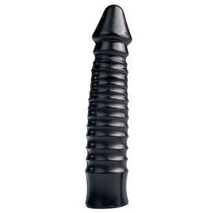 Большой фаллоимитатор с рельефом All BlackAB29 черный, 26 см