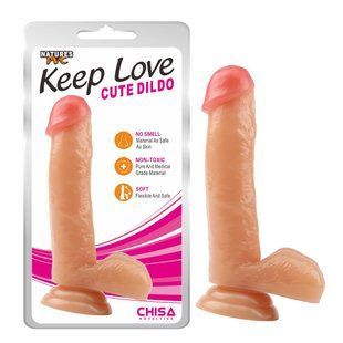 Фалоімітатор&nbsp;реалістичний Chisa&nbsp;Keep&nbsp;Love&nbsp;Cute&nbsp;Dildo на присосці, бежевий