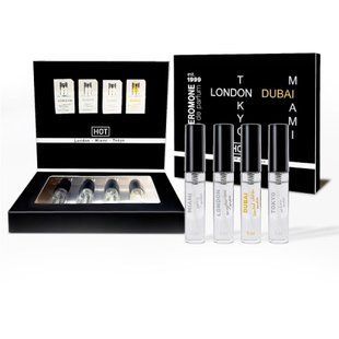 Набор парфюмов для мужчин с феромонами HOT LMTD Pheromone Perfume Мen, 4x5 мл