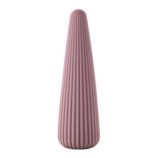 Вібратор для клітора Sweet Em Cone у формі конуса, ребристий, фіолетовий, 12,8 &times; 3,8 см