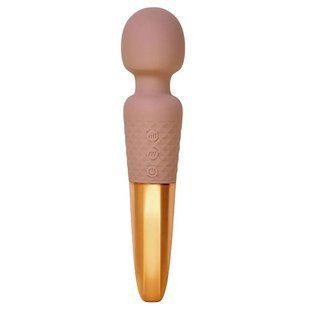 Вибратор микрофон Sweet Em Velvet Lure, 28 режимов вибрации, бежевый с золотом