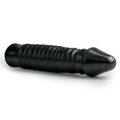 Великий фалоімітатор із рельєфом All BlackAB29 чорний, 26 см