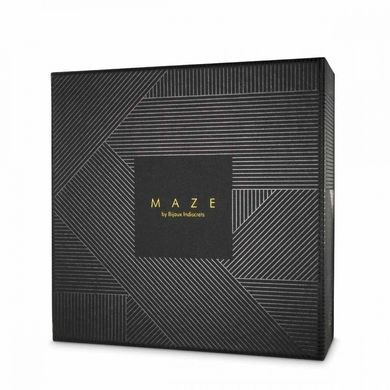 Пояс для чулок Bijoux Indiscrets MAZE, из экокожи, черный, One Size