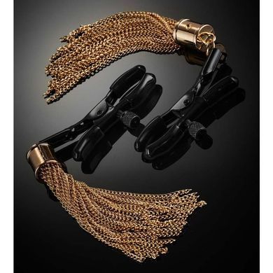 Затискачі для сосків Guilty Pleasure Draped Desire Clamps, чорно-золоті