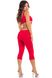 Комбинезон ONE SHOULDER CROPPED CATSUIT RED, S/M