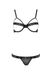 Комплект белья с полуоткрытой грудью Kyouka Passion, черный, S/M
