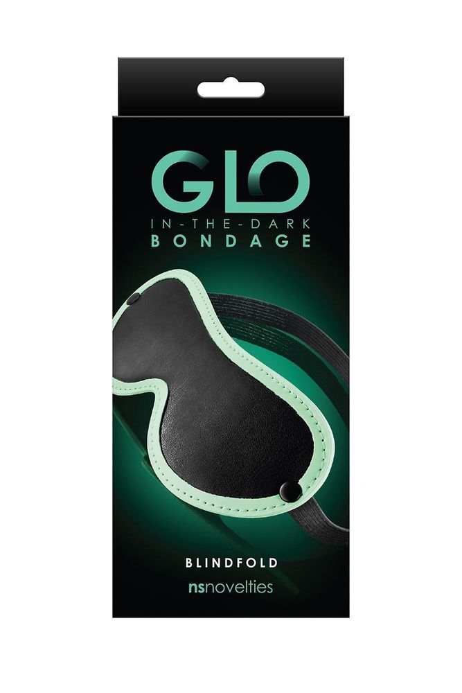 Маска на глаза, светится в темноте NS Novelties GLO BONDAGE BLINDFOLD GREEN