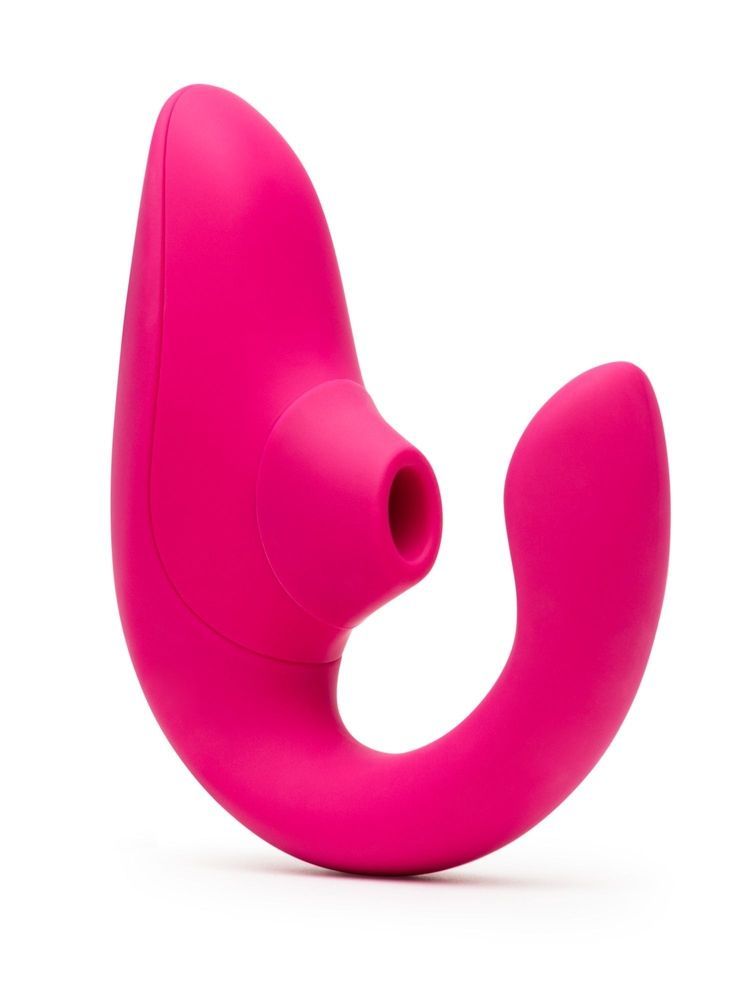 Стимулятор точки G и клитора Womanizer Blend Pink вакуум и вибрация, ярко розовый