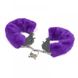 Наручники металеві Roomfun з товстим фіолетовим хутром FURRY CuffS, Фіолетовий