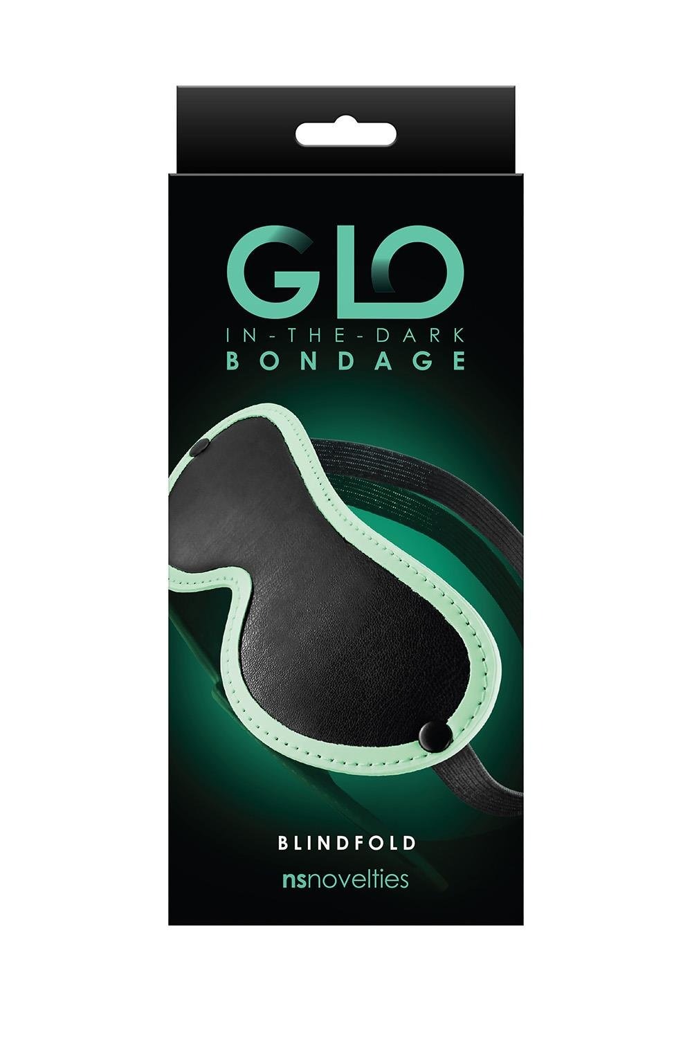 Маска на очі, світиться у темряві NS Novelties GLO BONDAGE BLINDFOLD GREEN