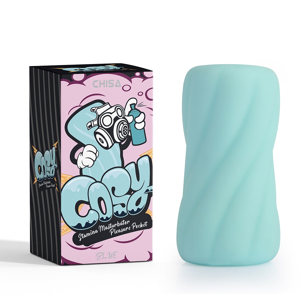 Мастурбатор яйце Chisa COSY Stamina, блакитний, 8 х 4 см