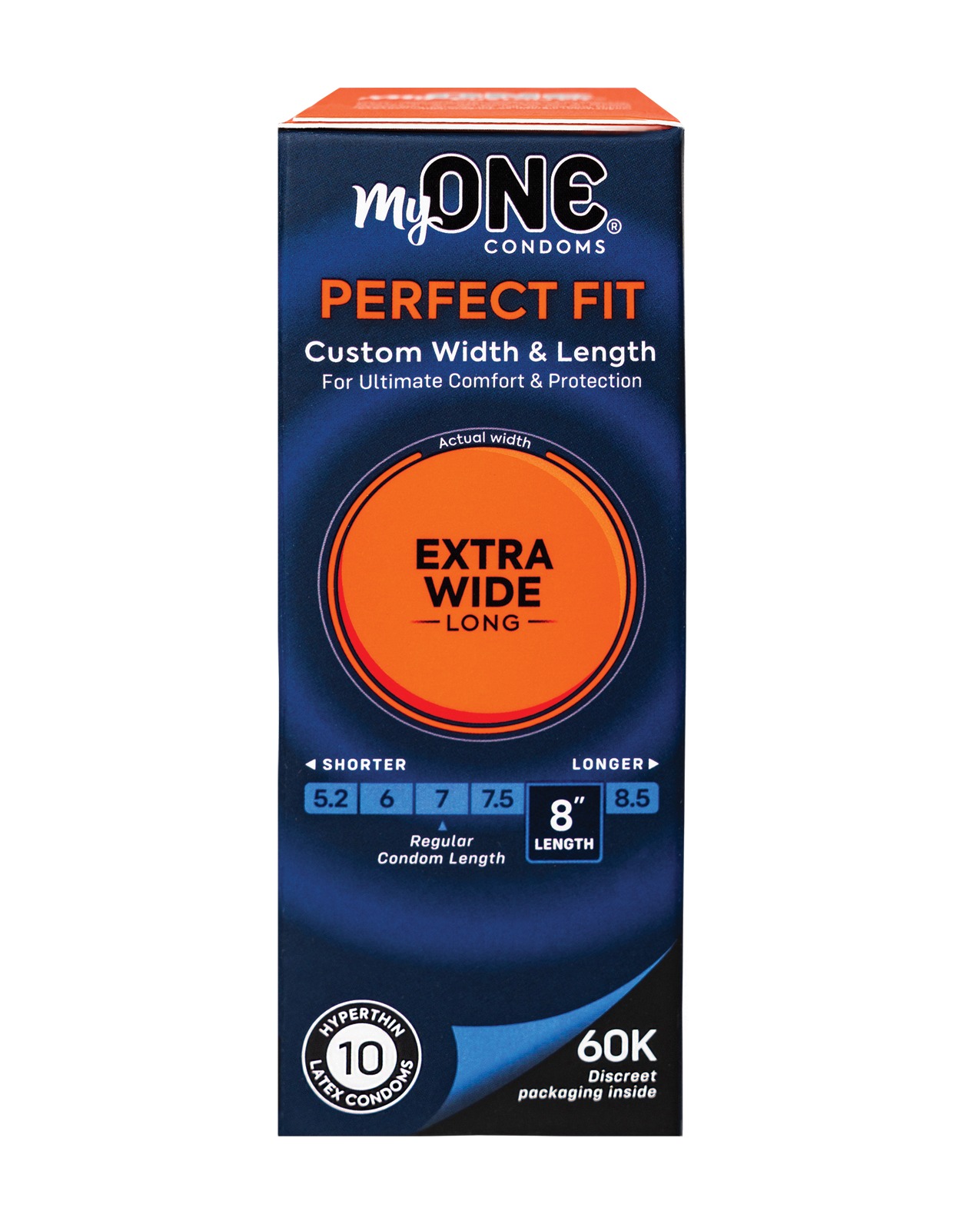 Презервативи MyONE Extra Wide and Long розмір 60K, 10 шт