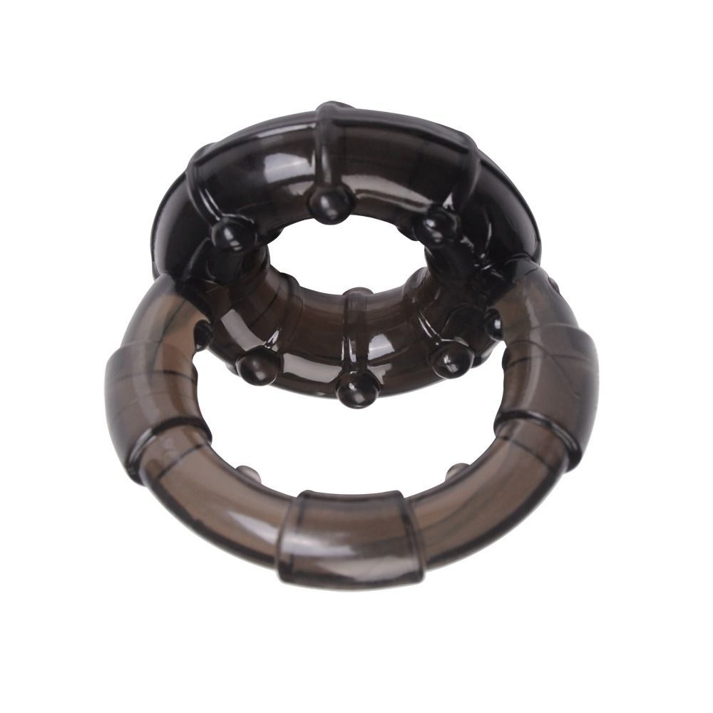 Ерекційне&nbsp;кільце&nbsp;Chisa GK&nbsp;Power&nbsp;Dual Enhancement Ring з рельєфною поверхнею, чорне
