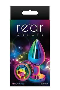 Райдужна анальна пробка REAR ASSETS RAINBOW, m