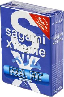 Супертонкие латексные презервативы Sagami Xtreme Feel Fit (цена за упаковку 3 шт.)