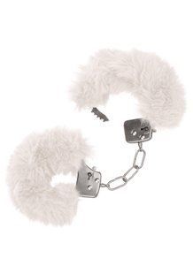 Наручники з хутром, металеві California Exotic Ultra Fluffy Furry Cuffs, білий