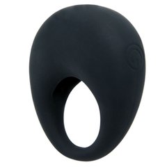 Эрекционное кольцо с вибрацией со съемной вибропулей черное, 5.5 х 2.2 см