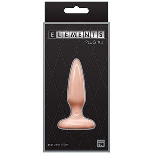 Анальна пробка ELEMENTS PLUG 4inch WHITE