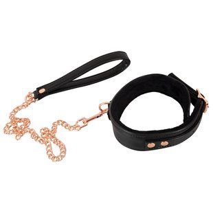 Ошейник с поводком Bad Kitty Collar black