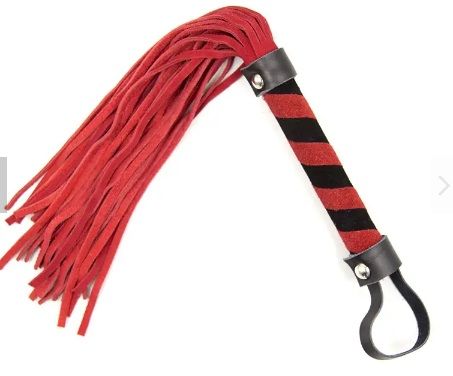 Флоггер DS Fetish Leather flogger M red