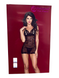 Пеньюар кружевной Sunspice и стринги, черный, XS/M