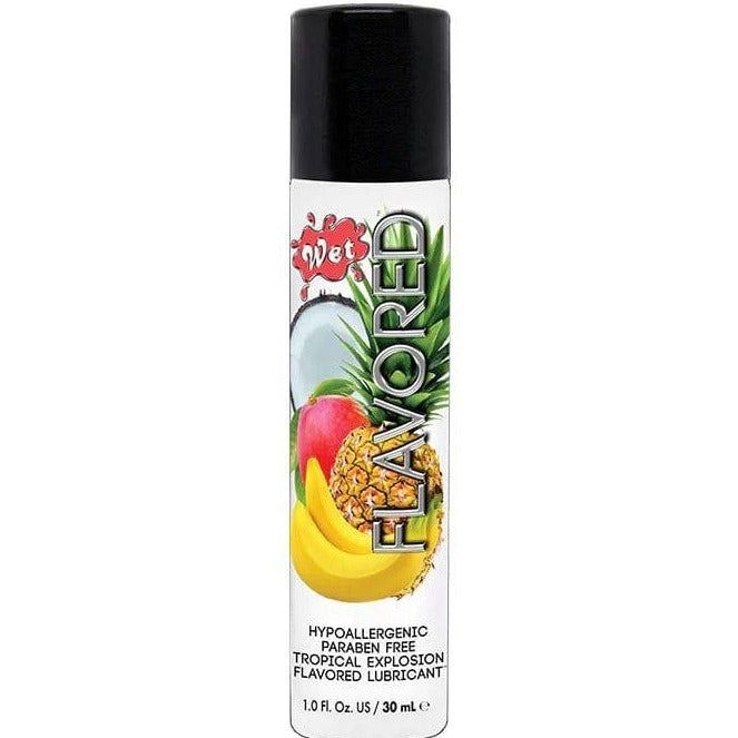 Съедобный лубрикант WET&nbsp;Flavored&nbsp;Tropical&nbsp;Explosion&nbsp;(Тропические фрукты) 30&nbsp;мл