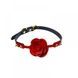 Кляп троянда із силікону та італійської шкіри Rose Ball Gag UPKO