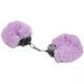 Наручники металл с мехом Plush handcuffs, фиолетовые