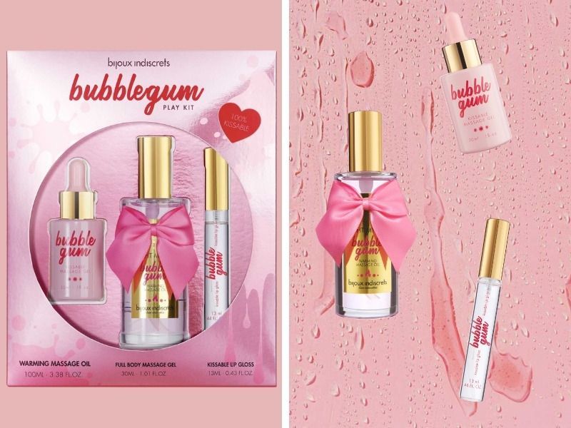 Массажный гель-лубрикант 2 в 1 на силиконовой основе Bijoux Bubblegum с ароматом жвачки, 100 мл
