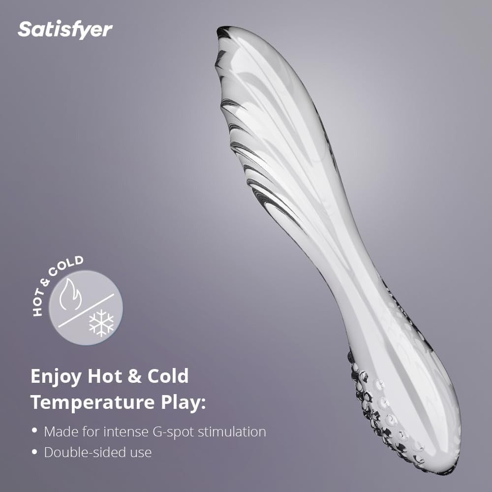Скляний фалоімітатор Satisfyer Dazzling Crystal 1 Transparent прозорий
