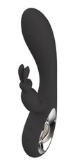 Вібратор-кролик для подвійної стимуляції Bella, із силікону, чорний