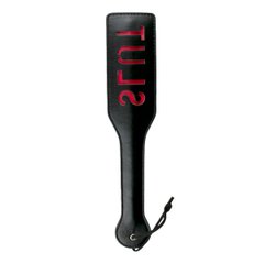 Паддл із написом Slut від Easy Toys, чорний з червоним, 33 см