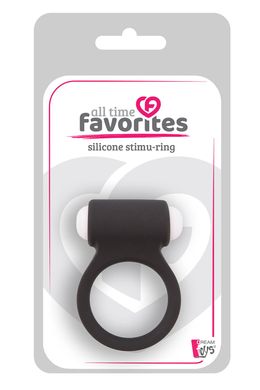 Ерекційне кільце LIT-UP SILICONE STIMU RING 3, BLACK, Черный