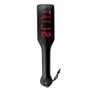 Паддл із написом Slut від Easy Toys, чорний з червоним, 33 см