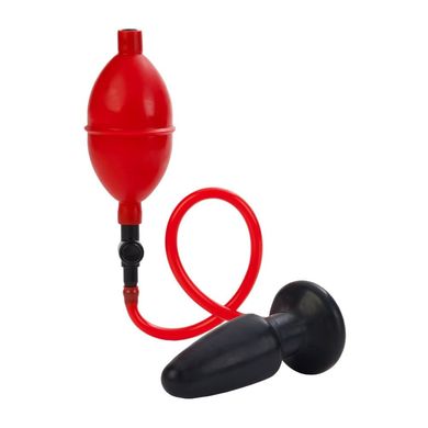 Анальна пробка із насосом-грушею Expandable Butt Plug, чорно-червона California Exotic