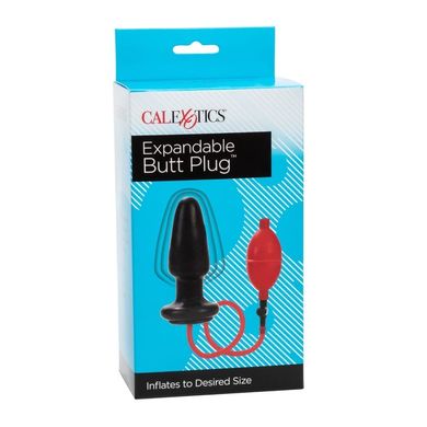 Анальна пробка із насосом-грушею Expandable Butt Plug, чорно-червона California Exotic