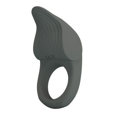 Ерекційне віброкільце PRETTY LOVE Master Ring силіконове, сіре, 8.7 х 5 см