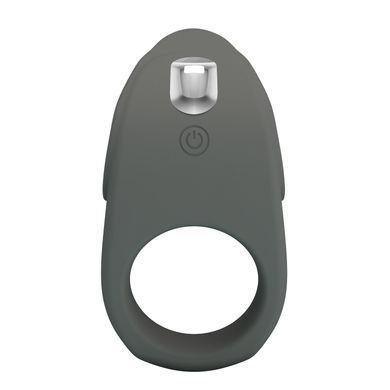 Ерекційне віброкільце PRETTY LOVE Master Ring силіконове, сіре, 8.7 х 5 см