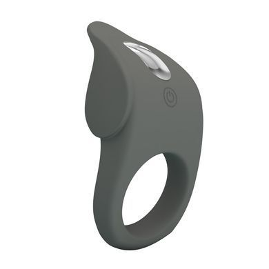 Ерекційне віброкільце PRETTY LOVE Master Ring силіконове, сіре, 8.7 х 5 см