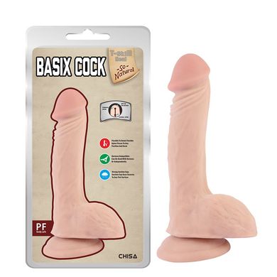 Фалоімітатор з мошонкою Chisa T-skin ReaL 22.5 cm, тілесний