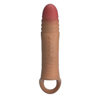Удлиняющая вибронасадка на пенис Pretty Love Penis Sleeve, реалистичная, 22 х 5,5 см