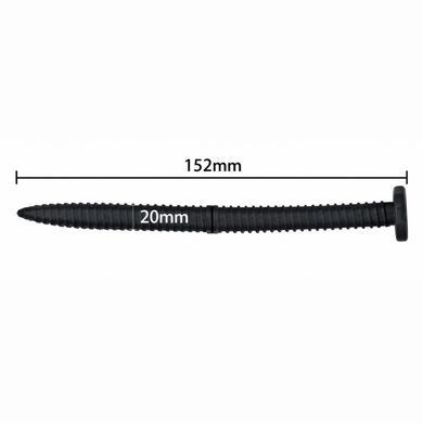Уретральный катетер ALUME силиконовый, в форме шурупа, черный, 152 х 20 мм