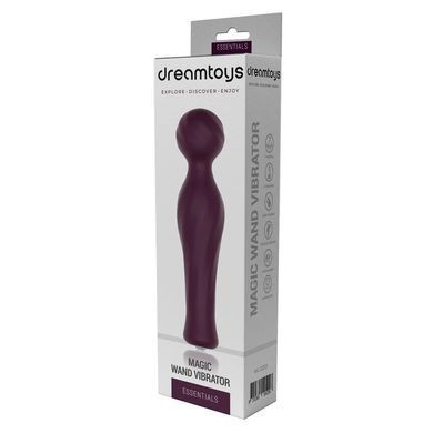 Вибратор-микрофон Dream Toys Essentials Magic Wand со стразом, бордовый, 16,5 см