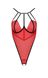 Боді з високим вирізом стегна, S/M червоний Akita Body - Passion Exclusive
