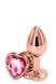 Анальна пробка REAR ASSETS ROSE GOLD HEART PINK, s