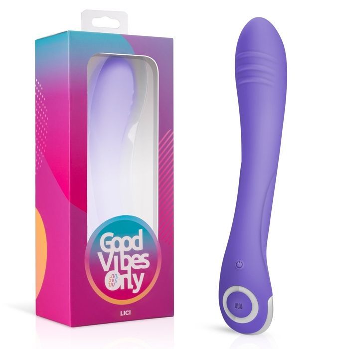 Вібратор для точки G Lici Good Vibes Only, силіконовий, фіолетовий, 22.5 х 3.7 см