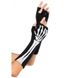 Перчатки без пальцев Leg Avenue Skeleton Fingerless Gloves, черные, O/S