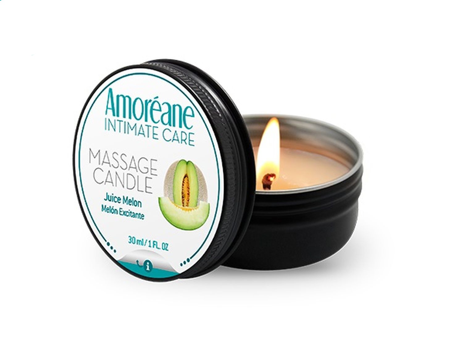 Масажна свічка Amoreane Candle "Соковита Диня" 30 мл