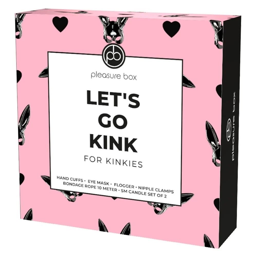 Набір БДСМ Pleasure Box Lets Go Kink: наручники, маска, флогер, затискачі, мотузка, свічки, 7 предметів